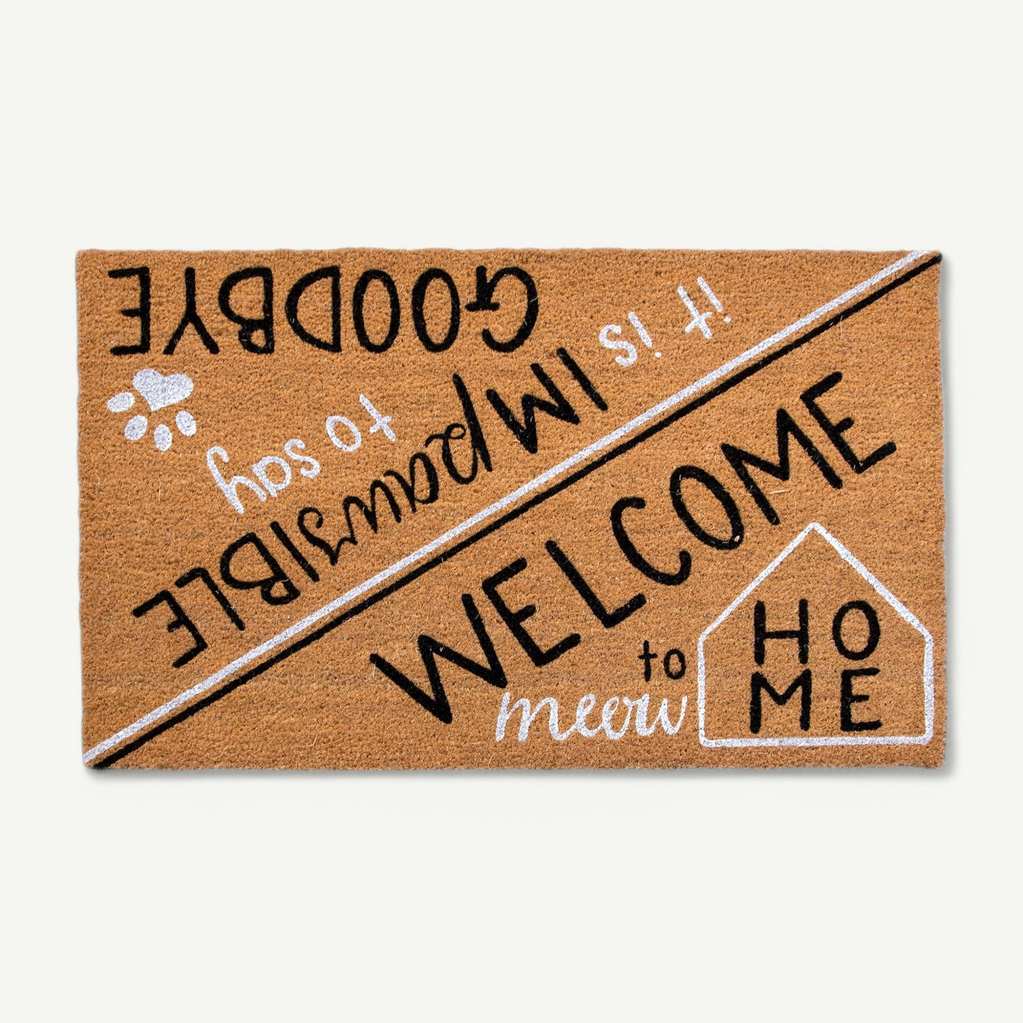 hello, goodbye convertible entrance doormat - 4 Cats & Dogs Home Furnishings Inc