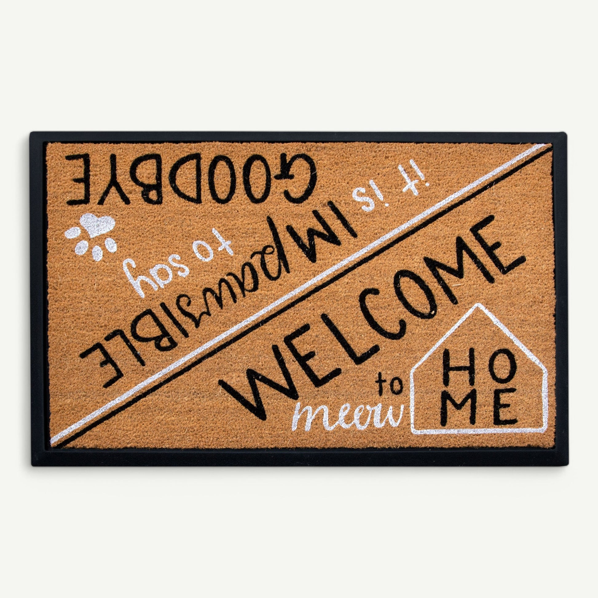 hello, goodbye convertible entrance doormat - 4 Cats & Dogs Home Furnishings Inc