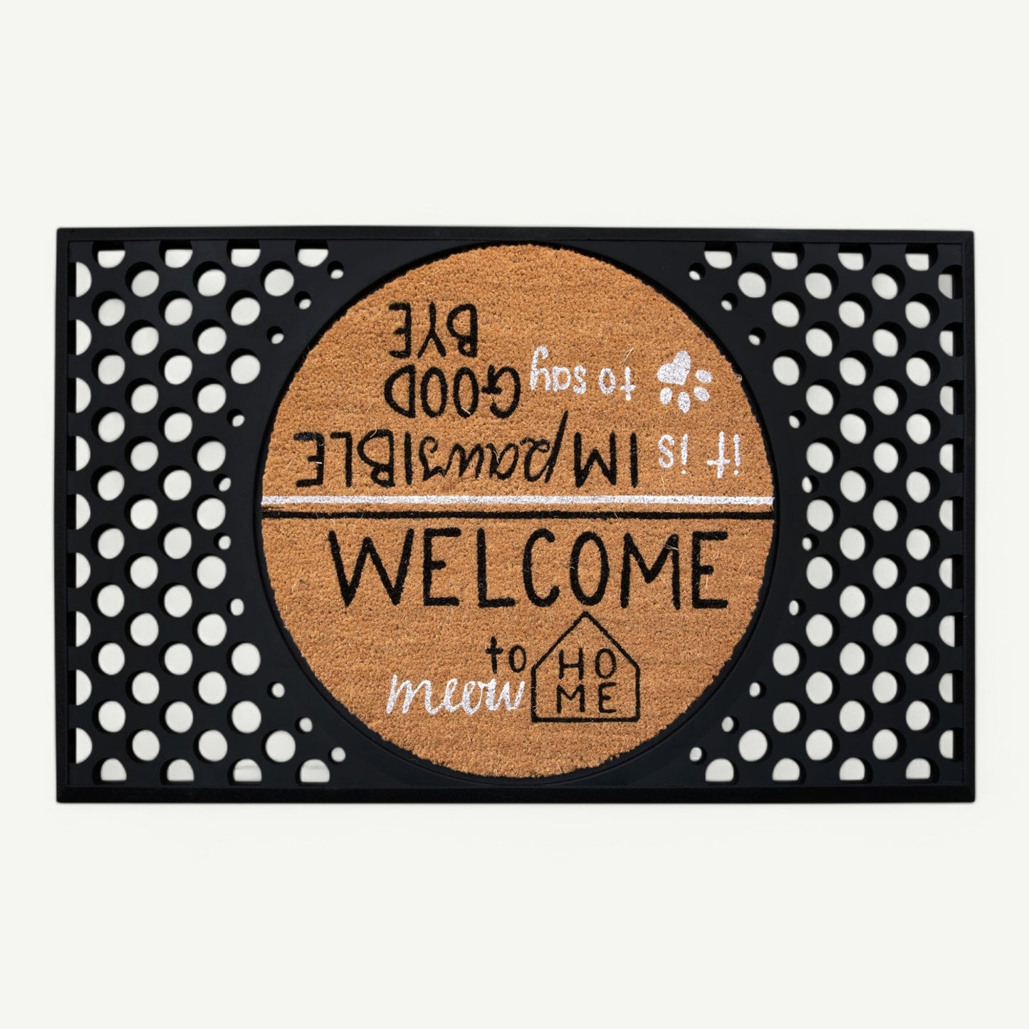 hello, goodbye convertible entrance doormat - 4 Cats & Dogs Home Furnishings Inc