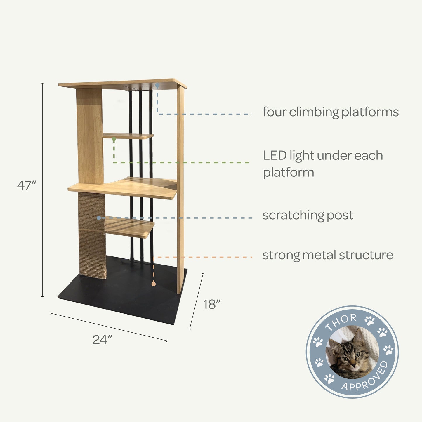 cali cat tree - 4C&D Home Furnishings