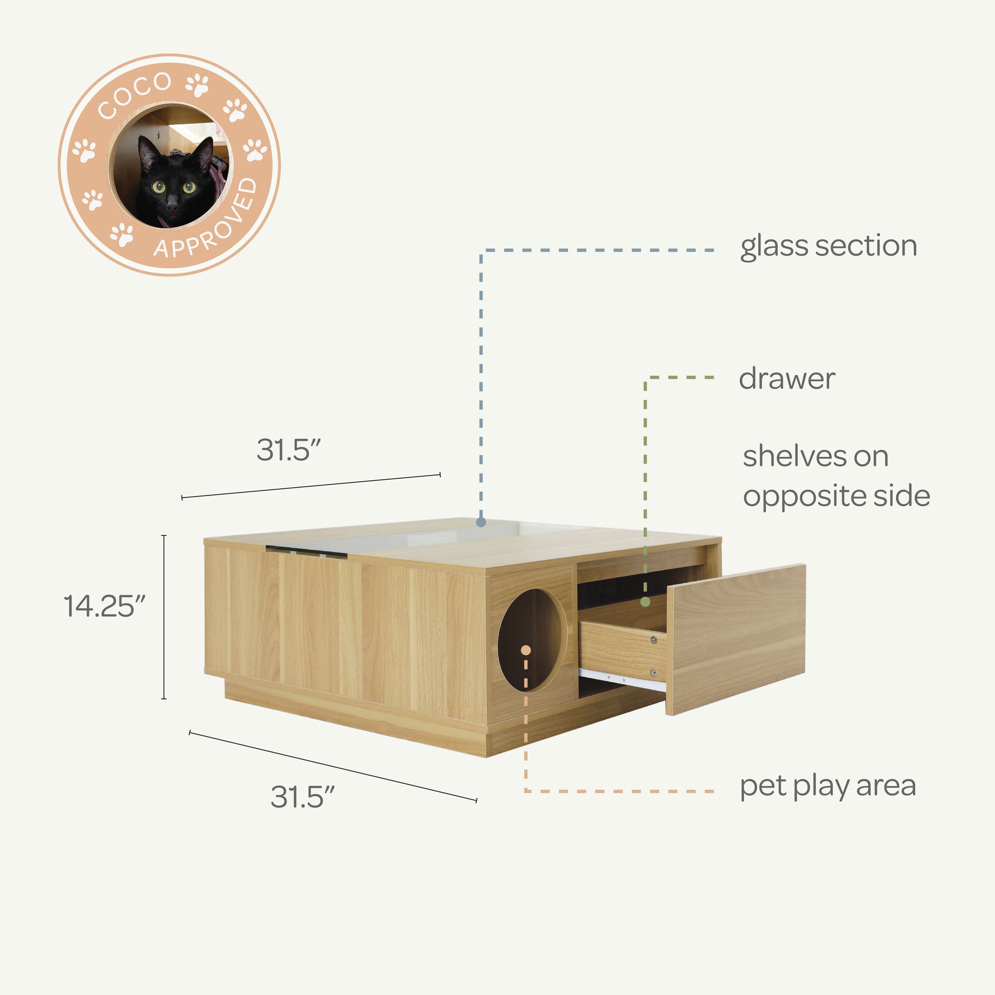 coco coffee table - 4C&D Home Furnishings