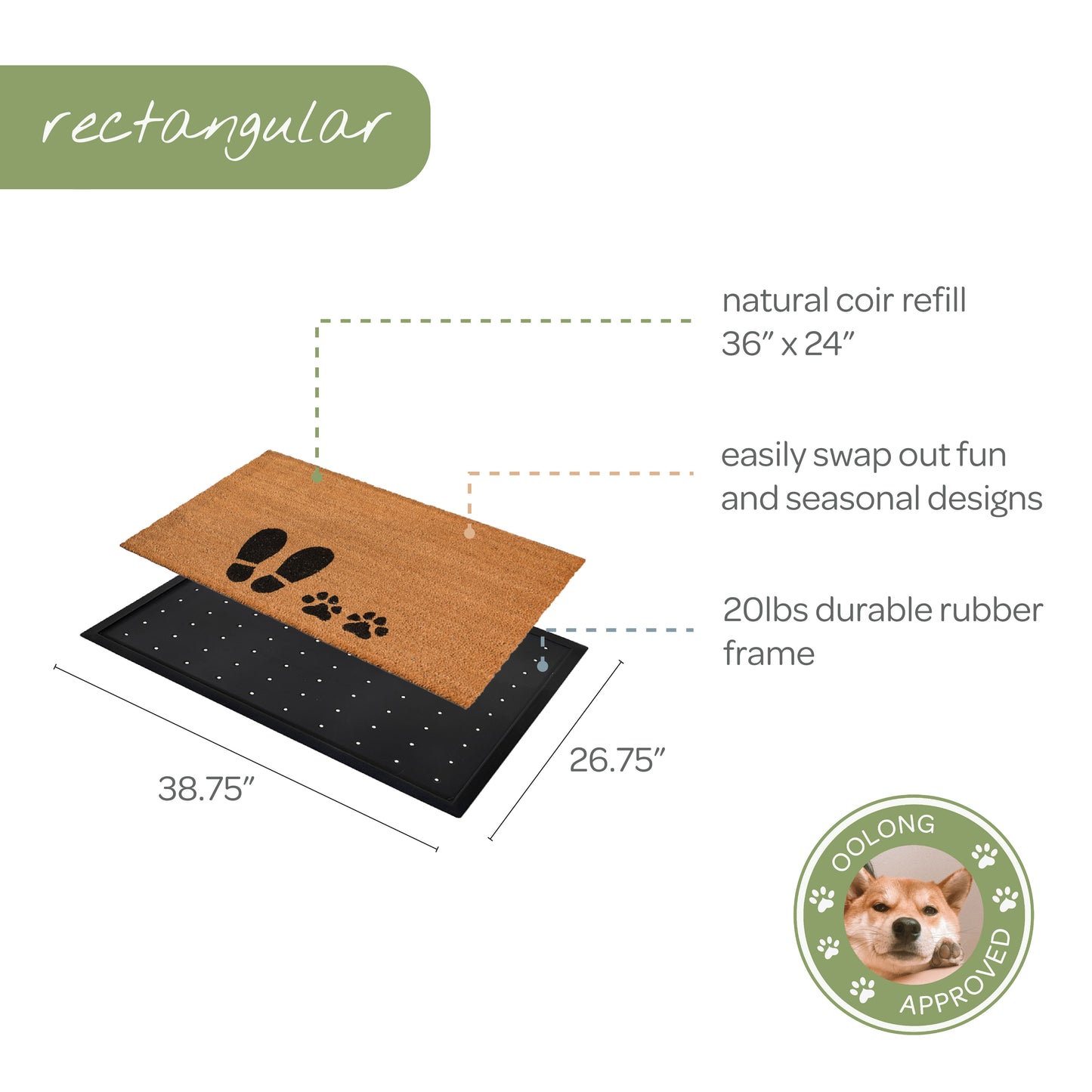 foot + paw convertible entrance doormat - 4 Cats & Dogs Home Furnishings Inc