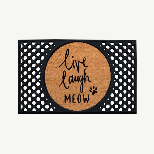live laugh meow - convertible entrance doormat -4 Cats & Dogs Home Furnishings Inc