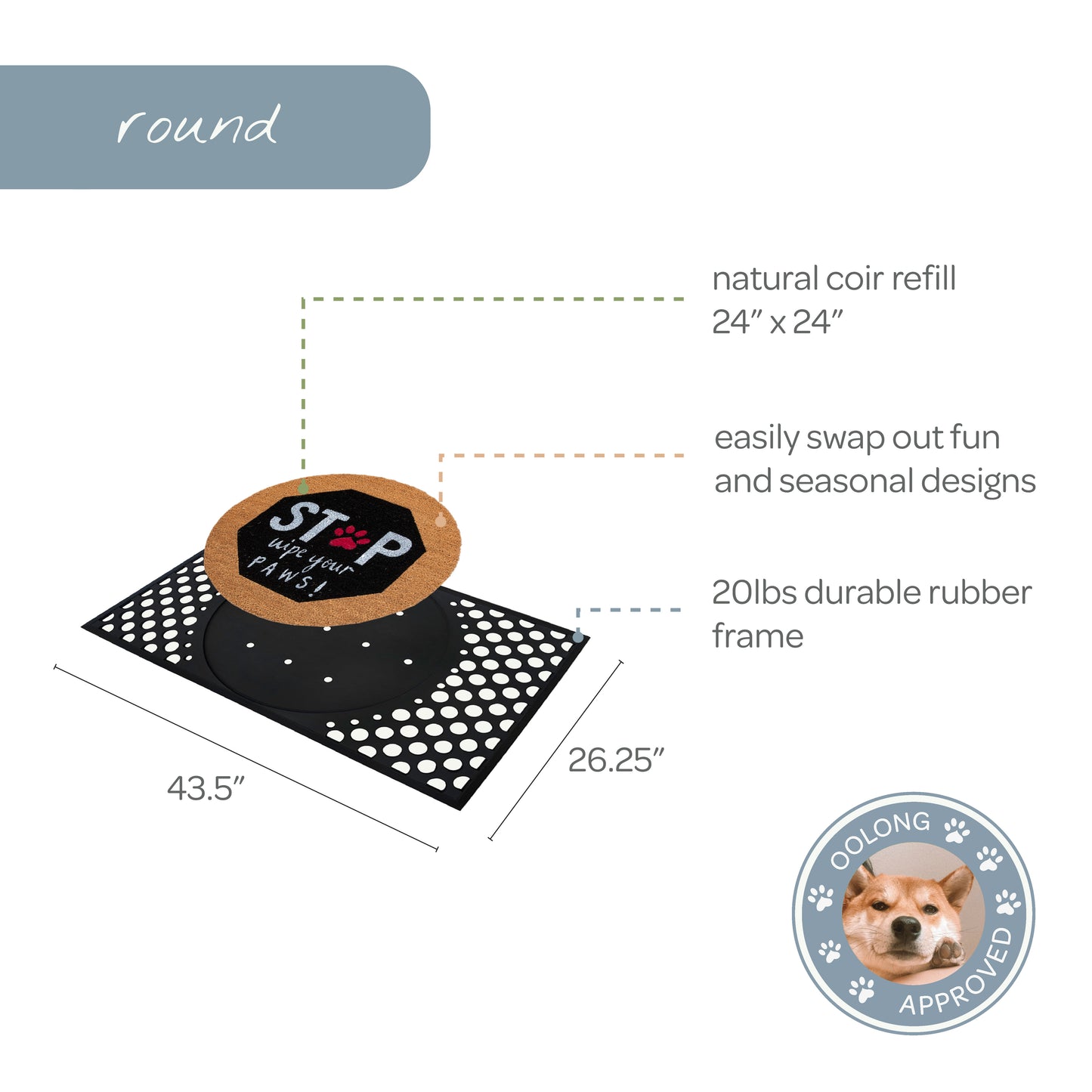 wipe your paws! convertible entrance doormat - 4 Cats & Dogs Home Furnishings Inc