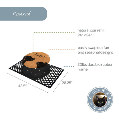 two pets + home convertible entrance doormat