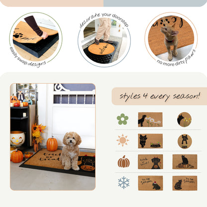 christmas + dog convertible entrance doormat