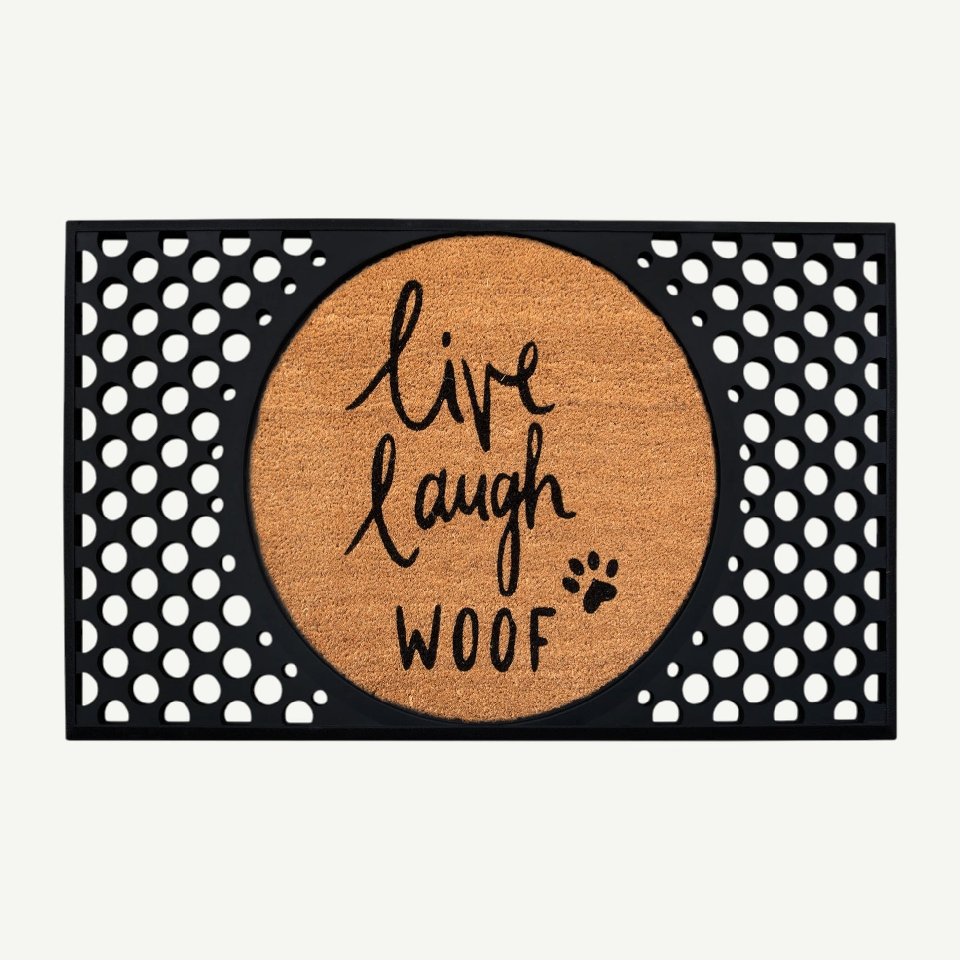 live laugh woof convertible entrance doormat - 4C&D Home Furnishings