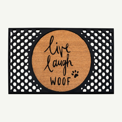 live laugh woof convertible entrance doormat - 4C&D Home Furnishings