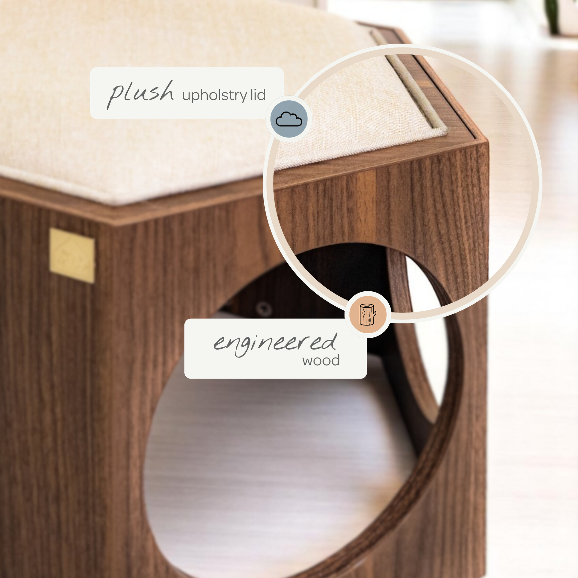 suki cat stool and shelf - 4C&D Home Furnishings