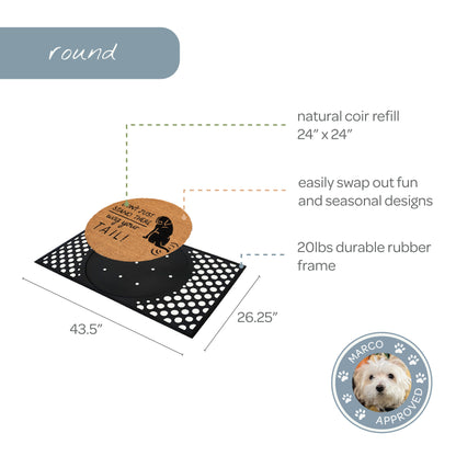 wag your tail! convertible entrance doormat - 4 Cats & Dogs Home Furnishings Inc