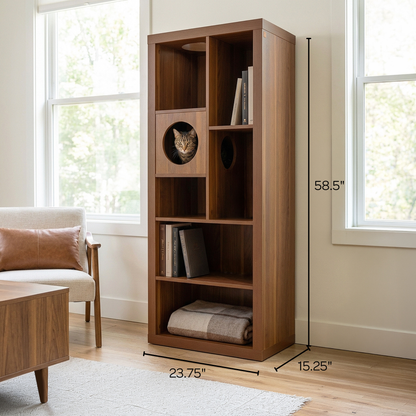 cliff jr.- cat tree bookshelf - 4C&D Home Furnishings