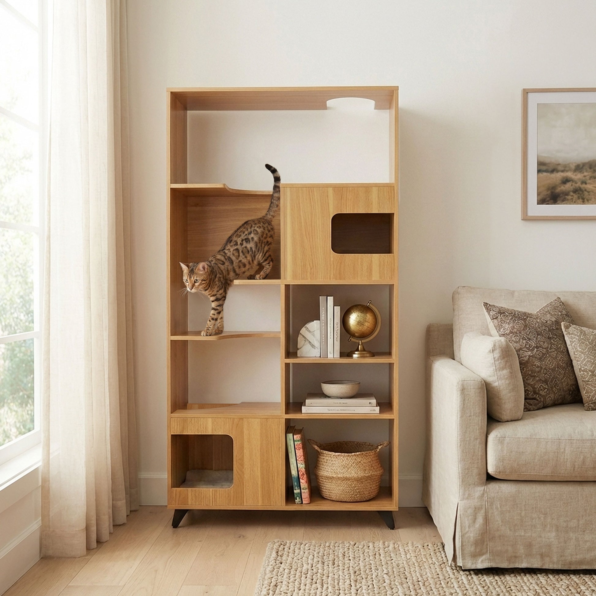 clifford cat tree bookshelf - 4C&D Home Furnishings