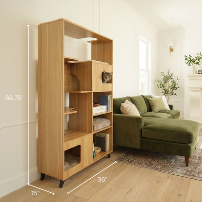 clifford cat tree bookshelf - 4C&D Home Furnishings