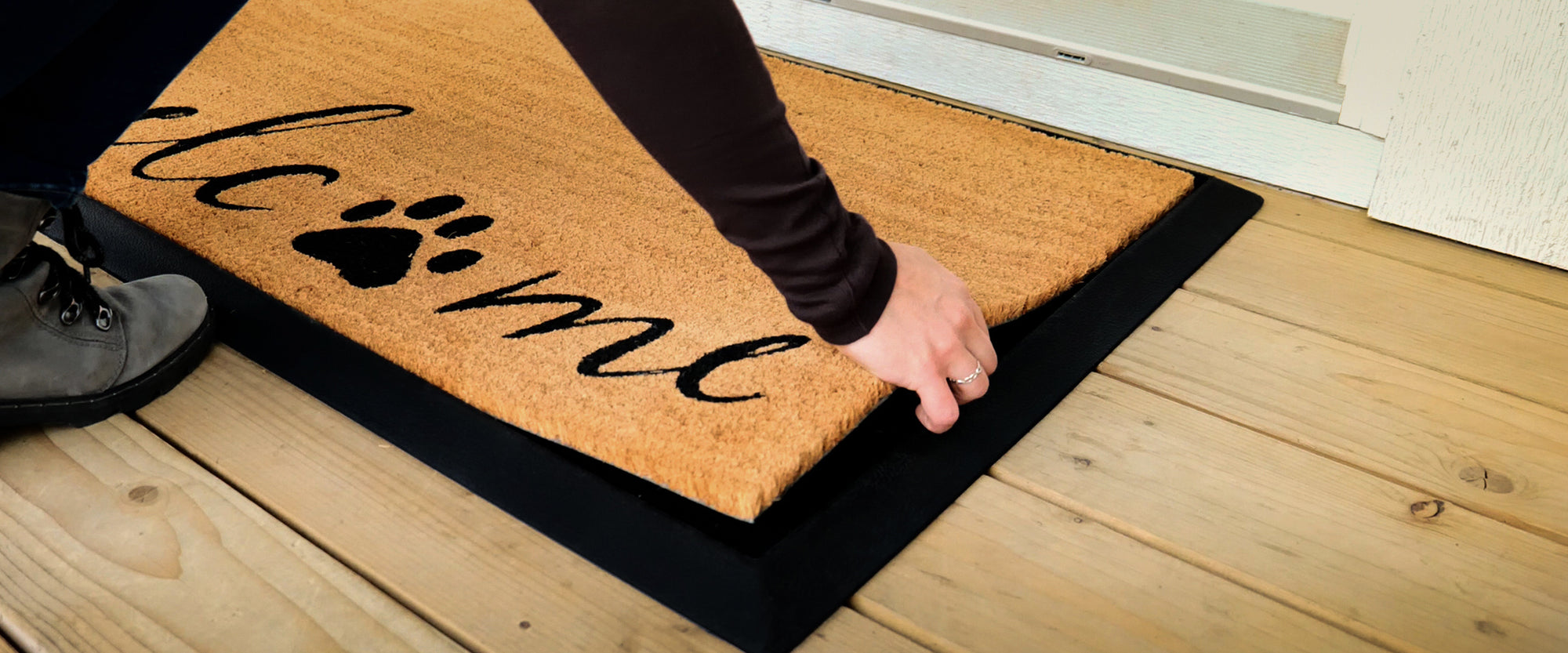 Rectangular coir doormat refill insert