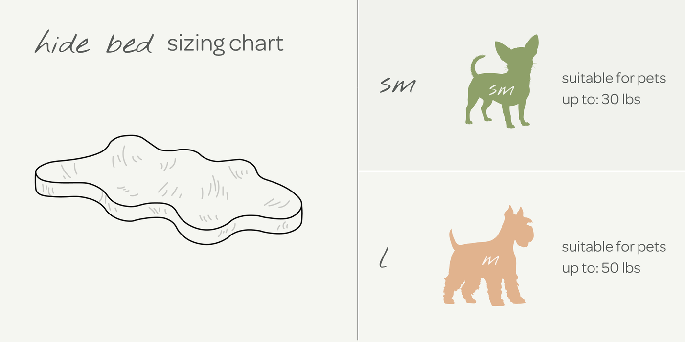 hide shape dog bed