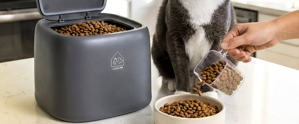 Food-grade BPA-free kibble container for safe pet food storage