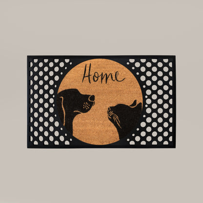 two pets+home round doormat set - 4C&D Home Furnishings