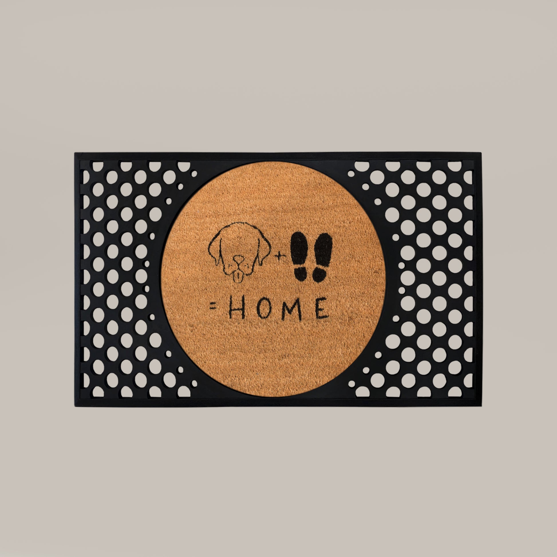 dog+feet=home round convertible entrance doormat set - 4C&D Home Furnishings