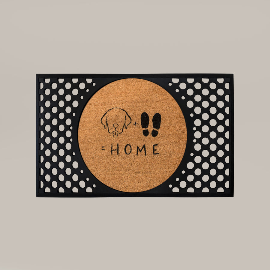 dog+feet=home round convertible entrance doormat set - 4C&D Home Furnishings
