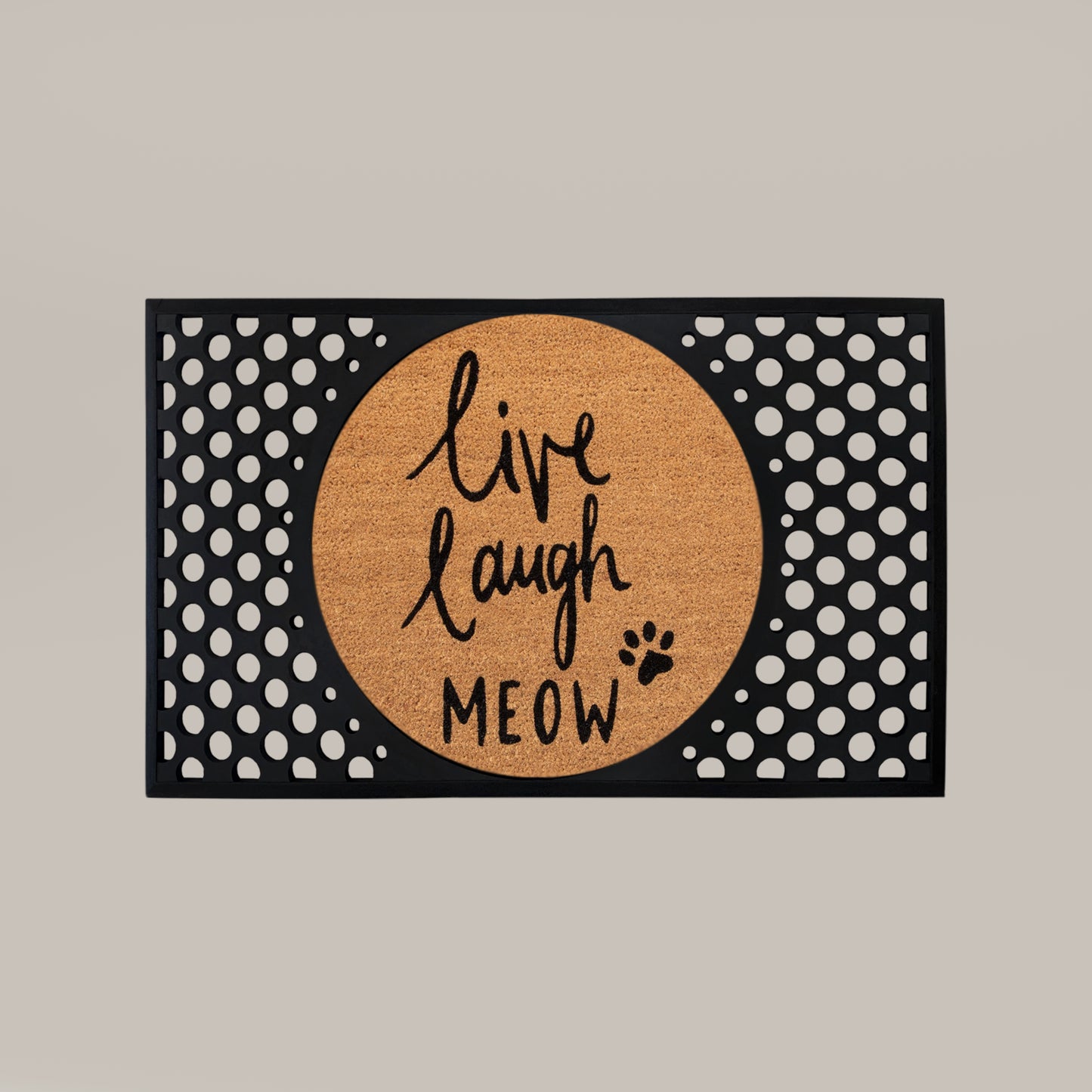 live laugh woof round convertible entrance doormat set - 4C&D Home Furnishings