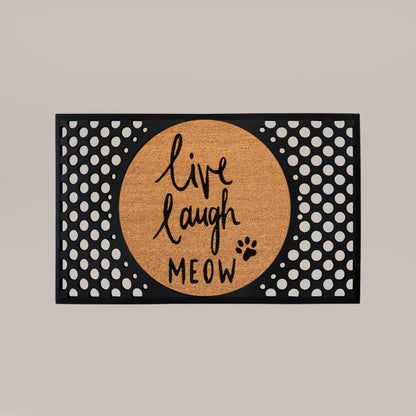 live laugh woof round convertible entrance doormat set - 4C&D Home Furnishings