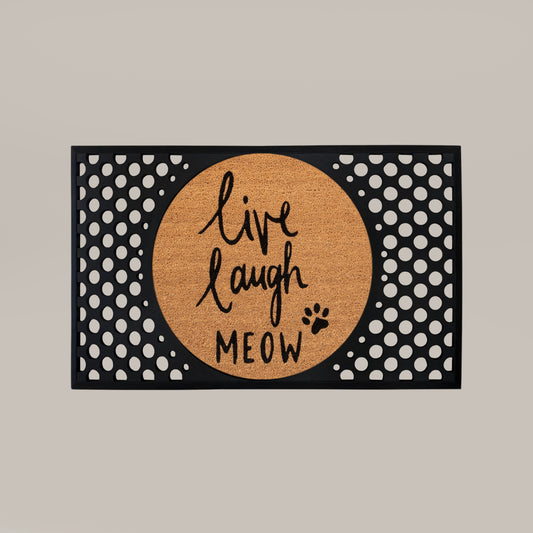live laugh woof round convertible entrance doormat set - 4C&D Home Furnishings