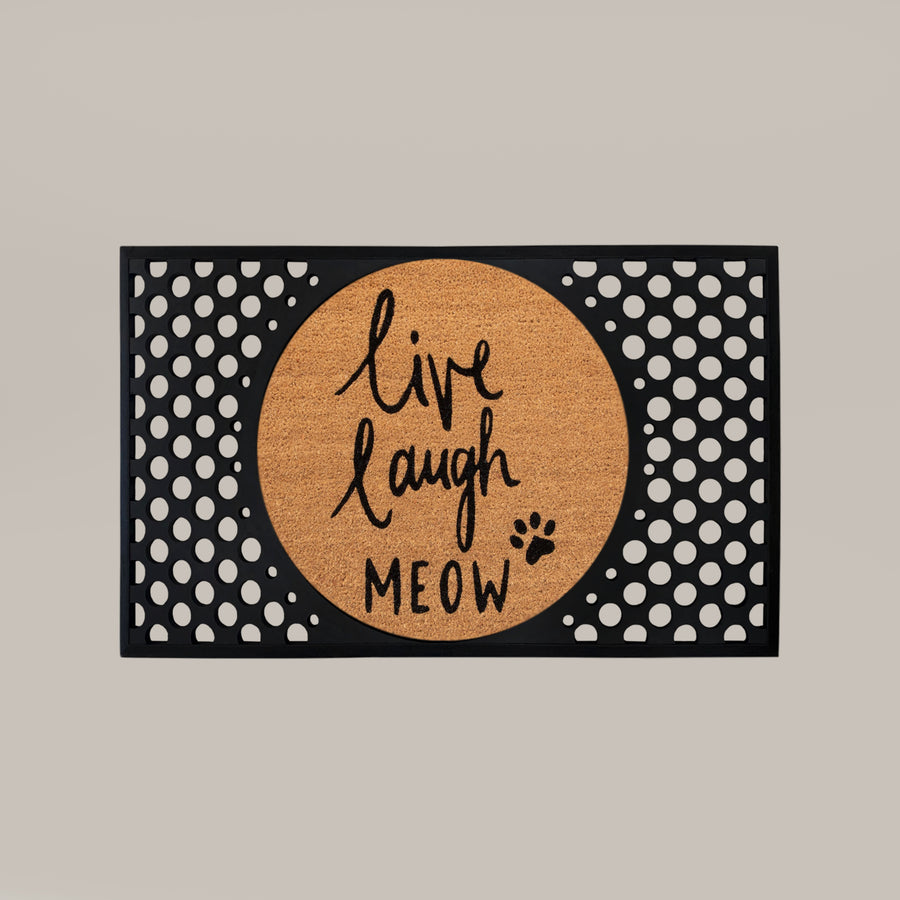 live laugh woof round convertible entrance doormat set - 4C&D Home Furnishings