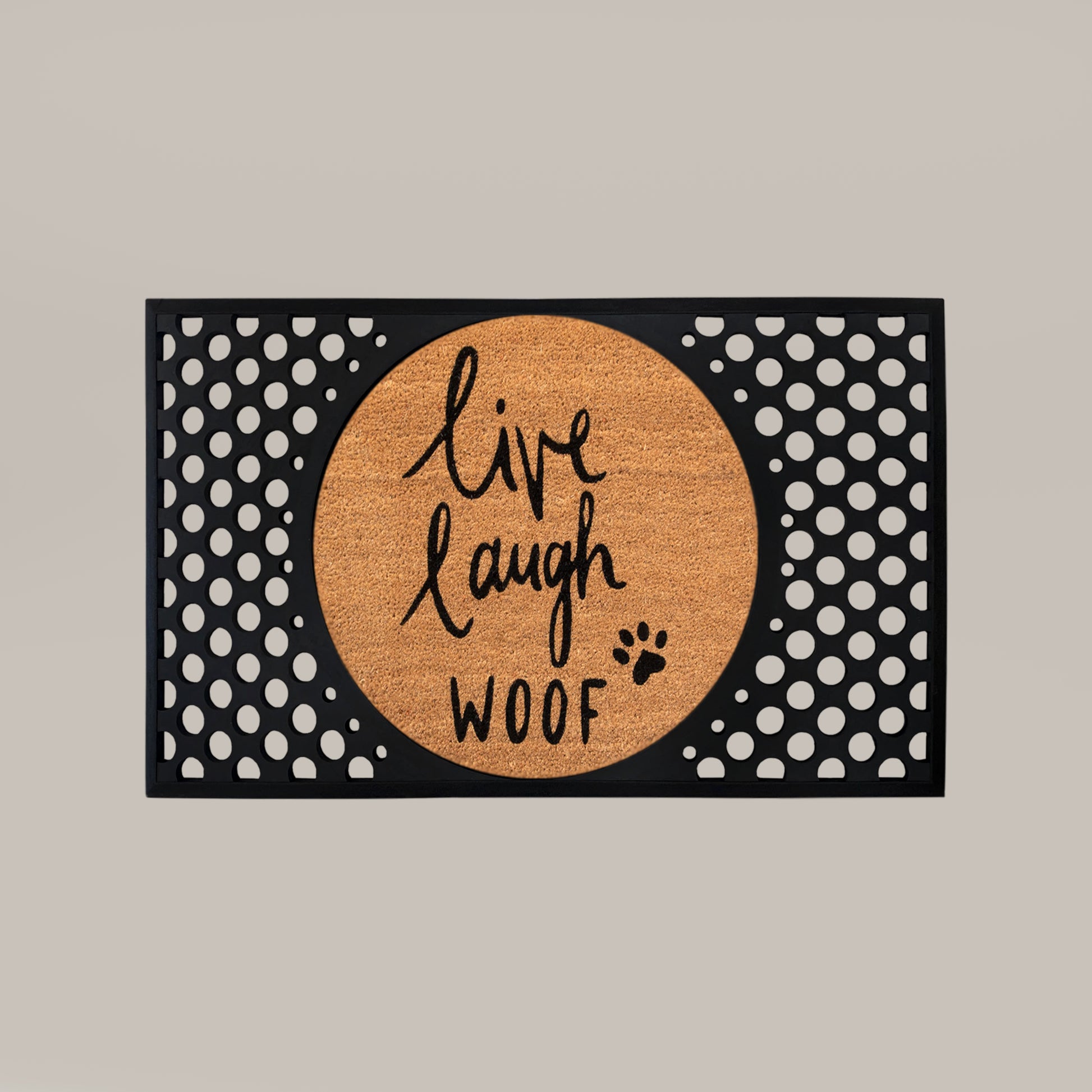 live laugh woof round doormat set - 4C&D Home Furnishings