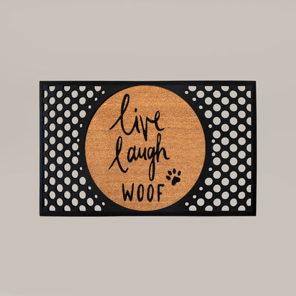 live laugh woof round doormat set - 4C&D Home Furnishings
