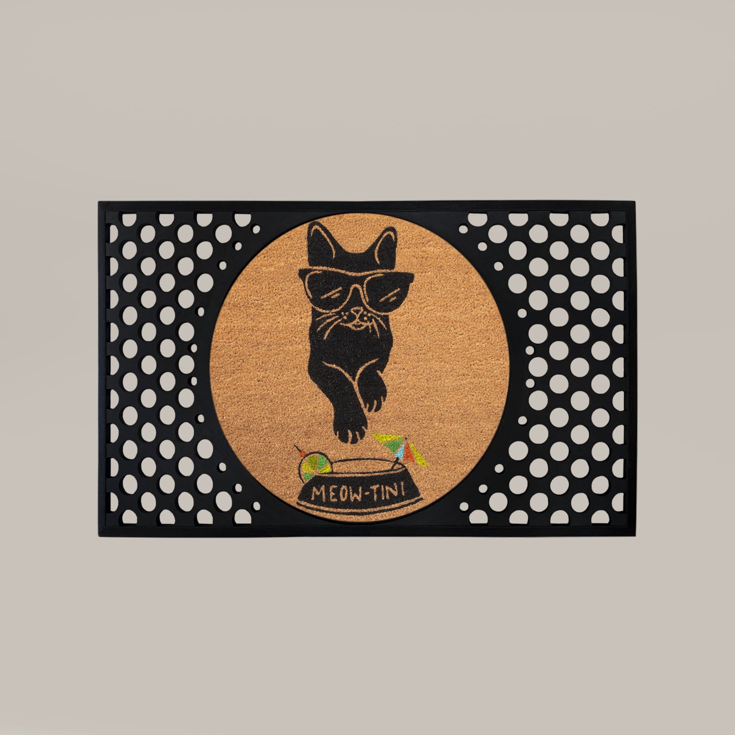 meowtini round doormat set - 4C&D Home Furnishings