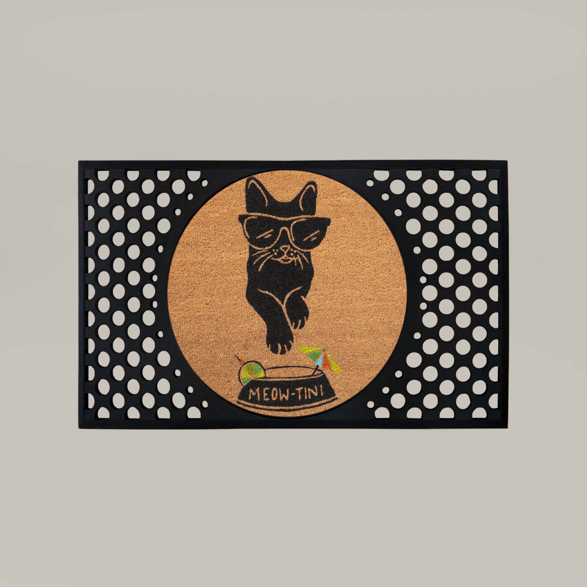 meowtini round doormat set - 4C&D Home Furnishings