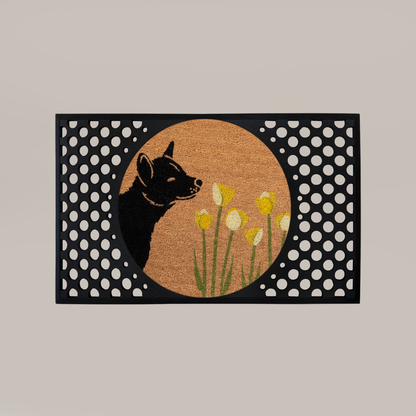 spring dog round doormat set - 4C&D Home Furnishings