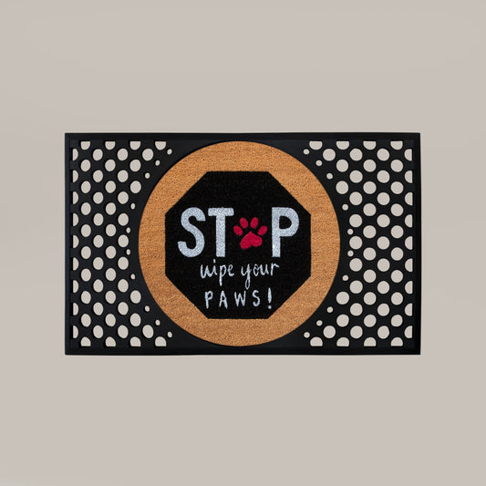 stop, wyps round convertible entrance doormat set - 4C&D Home Furnishings