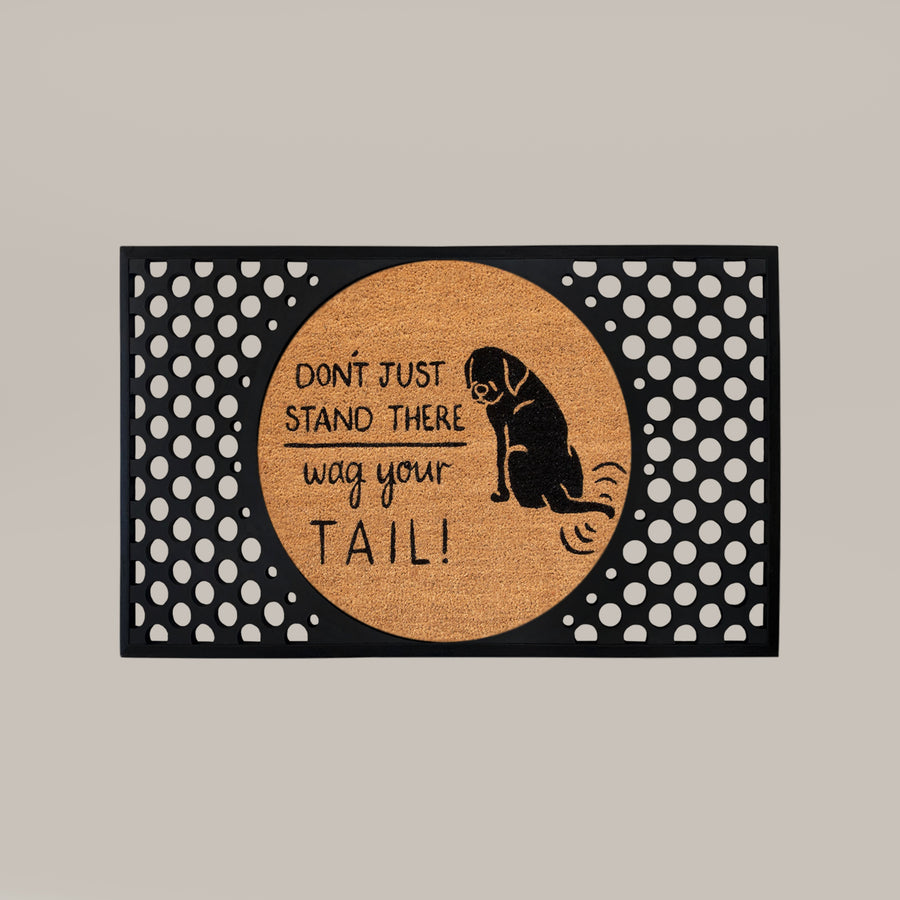 wag your tail round convertible entrance doormat set - 4C&D Home Furnishings