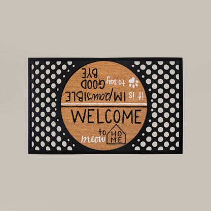 hello/goodbye round convertible entrance doormat set - 4C&D Home Furnishings