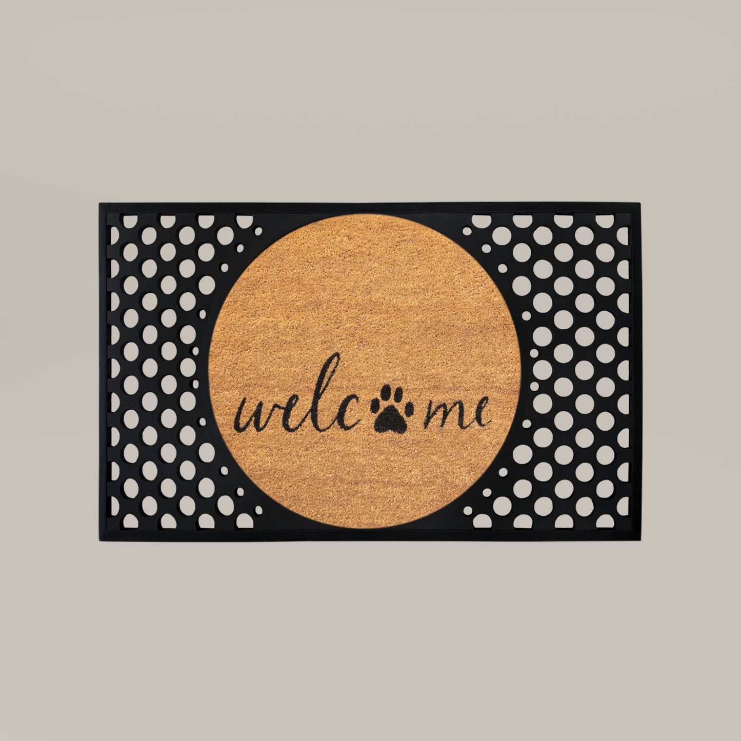 welcome + paw round doormat set - 4C&D Home Furnishings