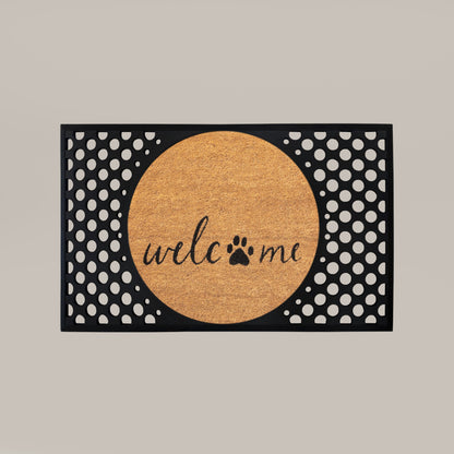 welcome + paw round doormat set - 4C&D Home Furnishings