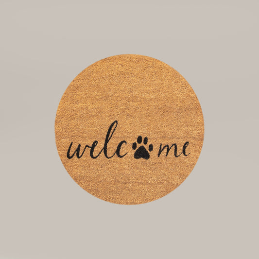 welcome + paw round coir refill - 4C&D Home Furnishings