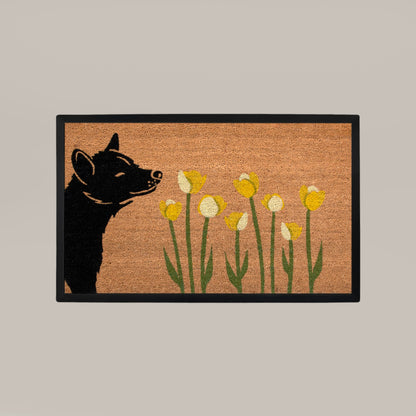 spring dog rectangular doormat set - 4C&D Home Furnishings