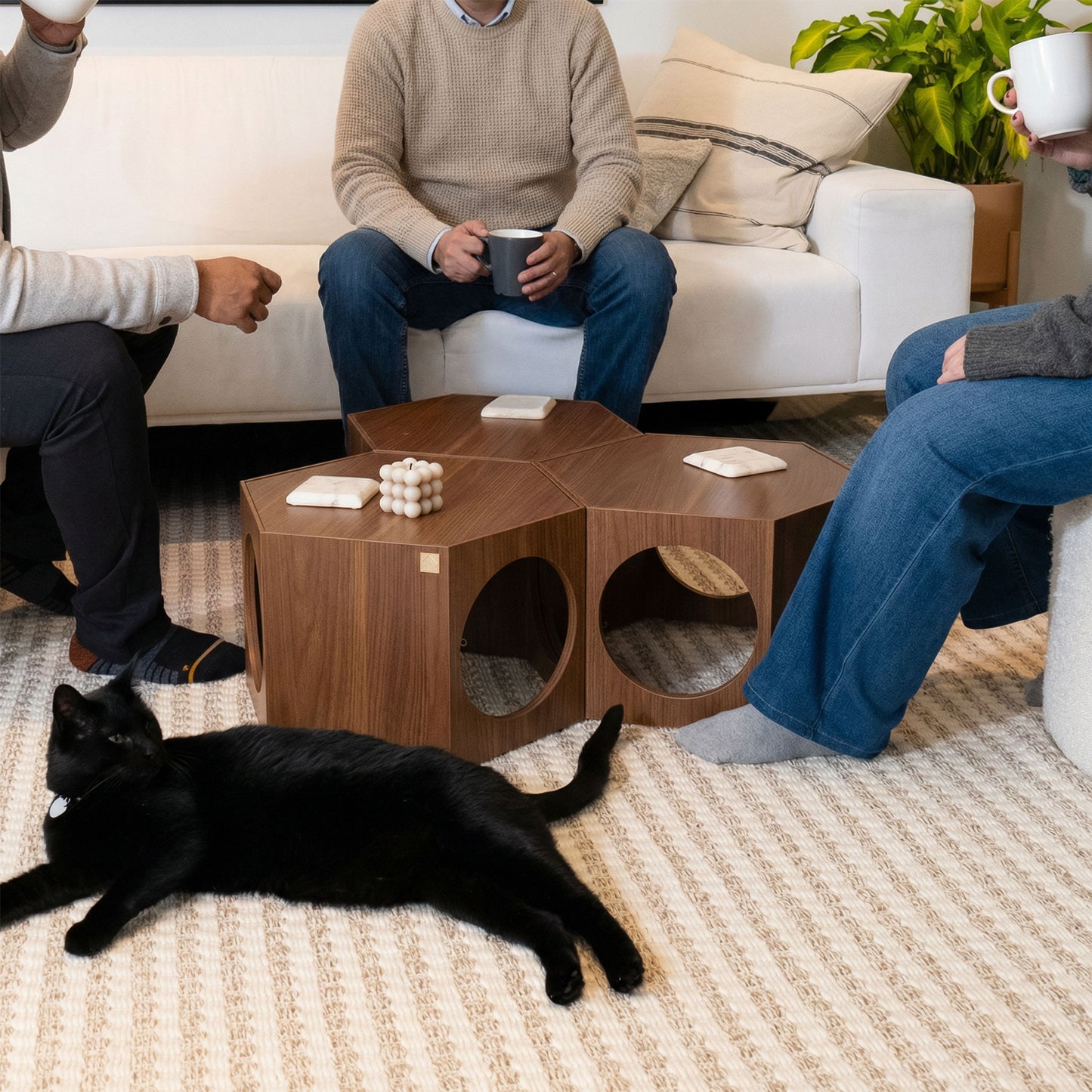 suki cat stool and shelf - 4C&D Home Furnishings