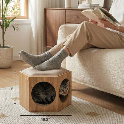 suki cat stool and shelf - 4C&D Home Furnishings