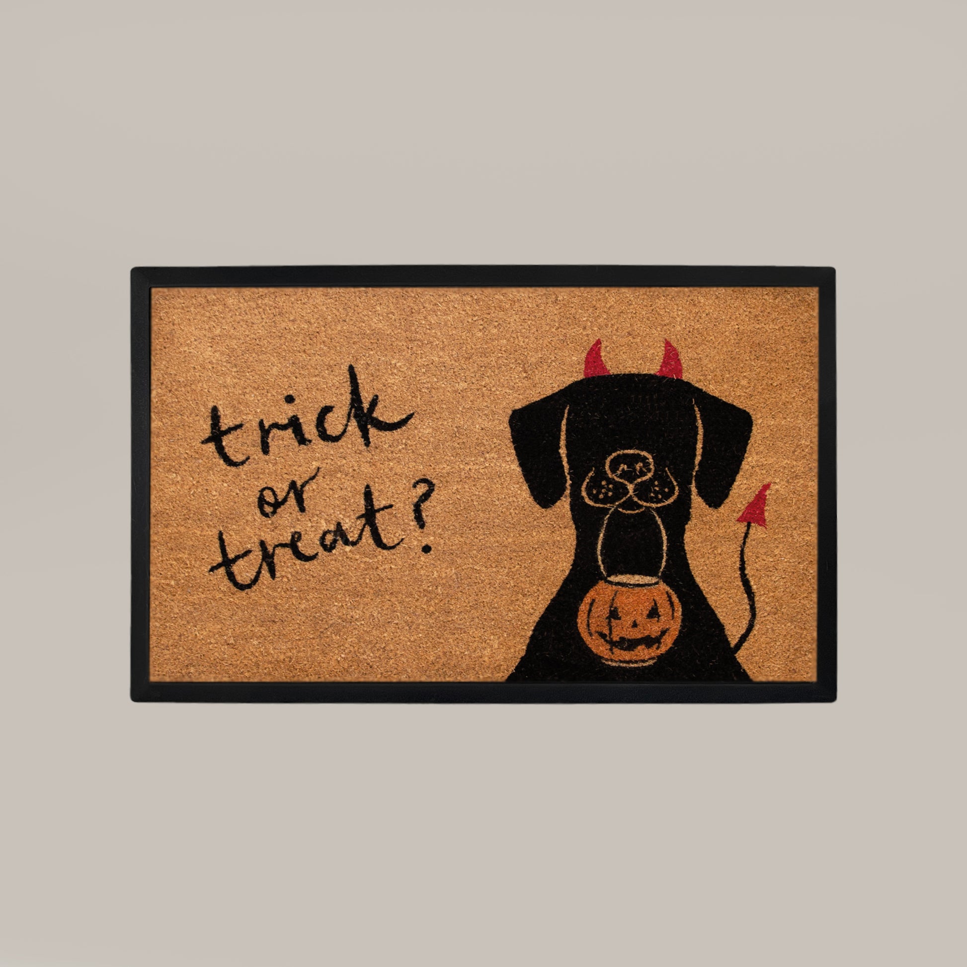 trick or treat+dog rectangular doormat set - 4C&D Home Furnishings