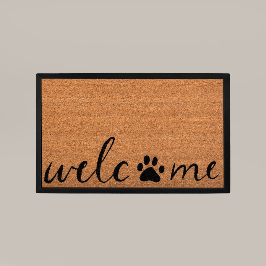 welcome + paw rectangular doormat set - 4C&D Home Furnishings